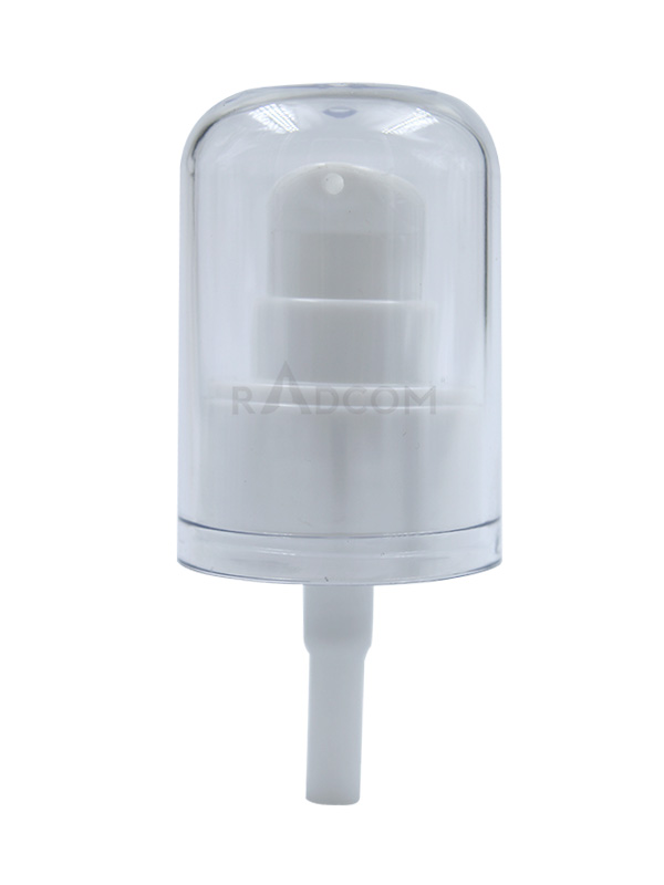 Lotion Pump - White- A - 52 24/410 Lotion Pump with Acrylic Clear Over Cap